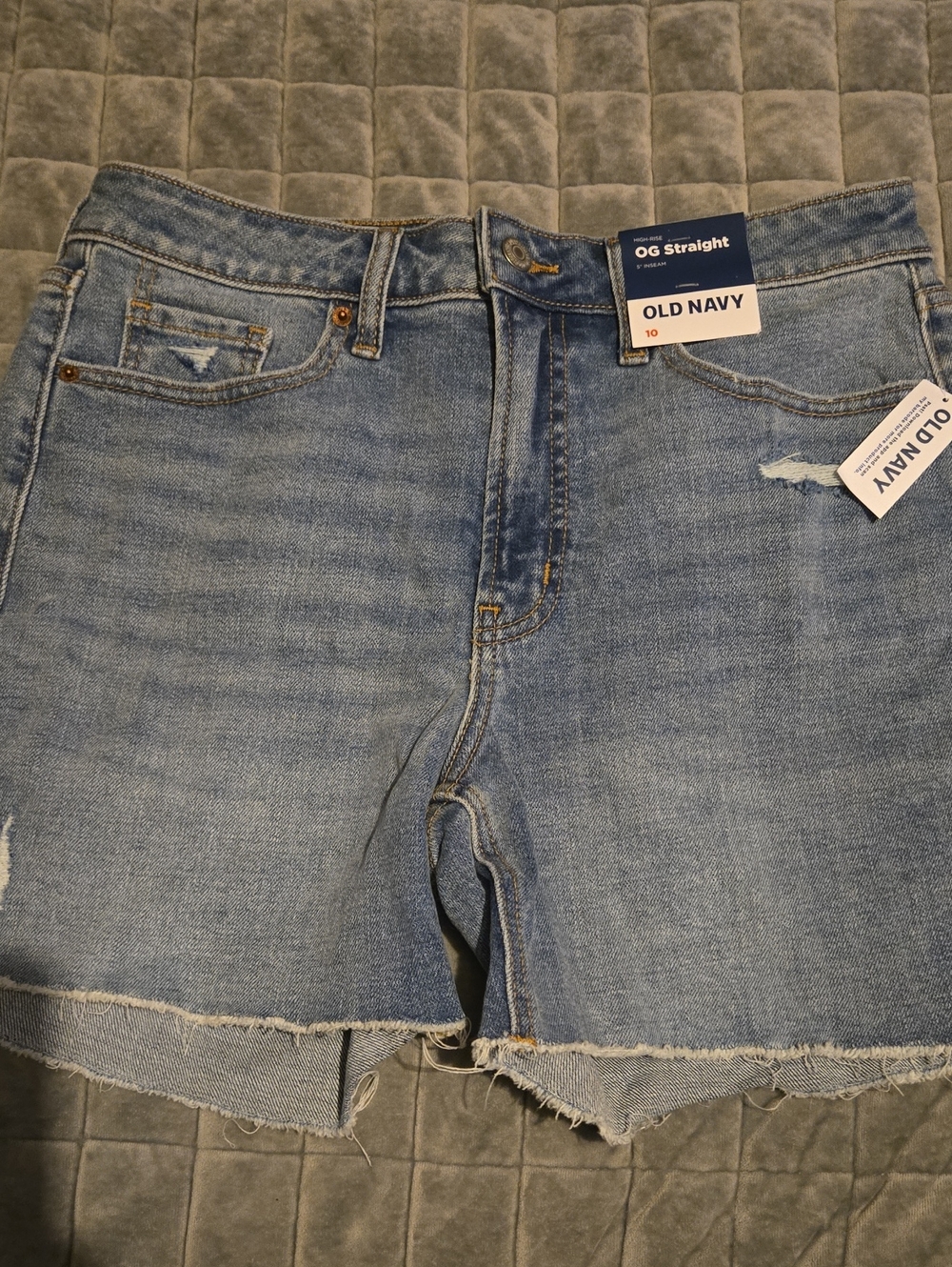 Old Navy Light Blue Frayed Hem Denim Shorts